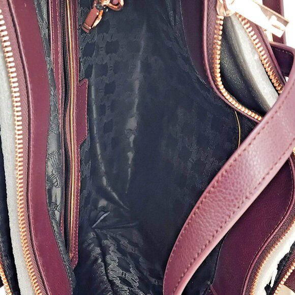 Ted Baker Alexiis Large Tote Bag Purple Leather NWOT Shoulder Strap Hardware - Picture 8 of 12